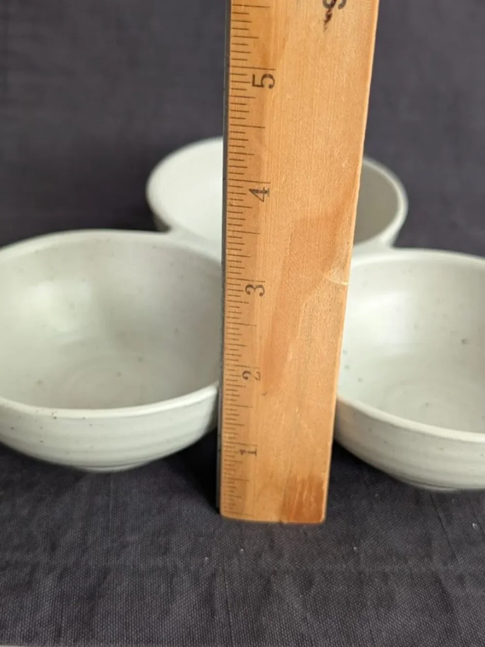 Pottery Barn Farmstead Stoneware Triple Serving Dish Nut Dish Multi Use